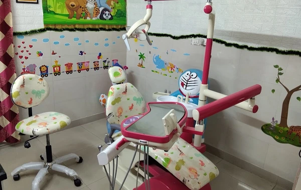Kids Doraemon dental operatory room at Dr. Rijul's Clinic